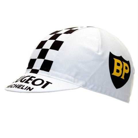 White Peugeot Vintage Cycling Cap