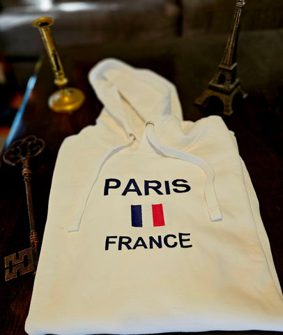 Embroidered Paris France Hoodie