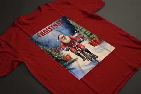 CHRISTMAS RETRO CYCLING T-SHIRT