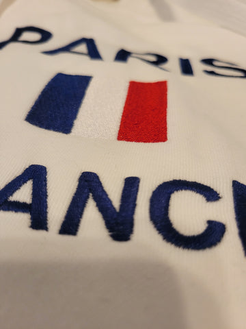 Embroidered Paris France Hoodie