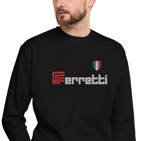 EMBROIDERED BLACK FERRETTI SWEATSHIRT