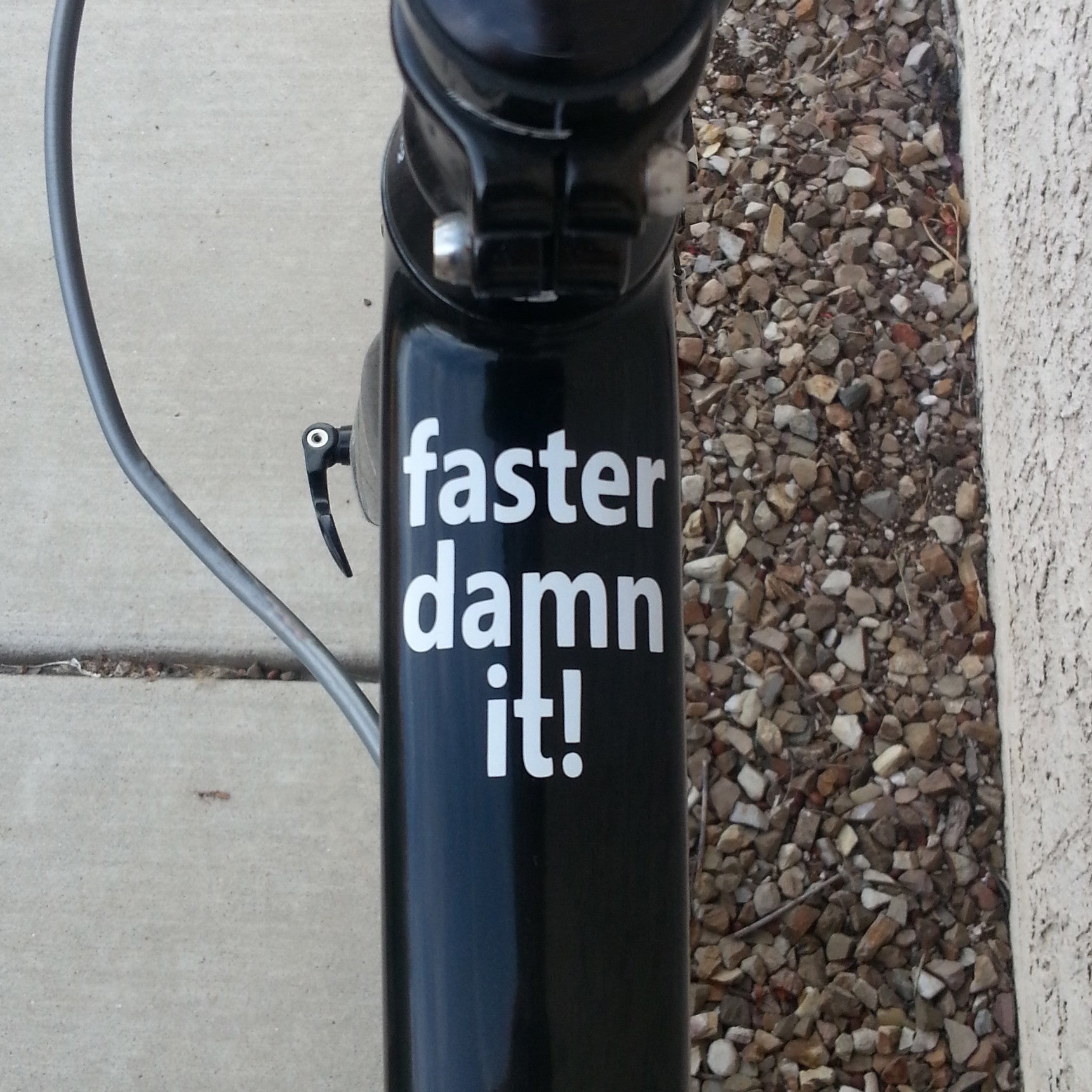 2 x Top Tube Decals. Faster damn it! – MOLTENI CYCLING